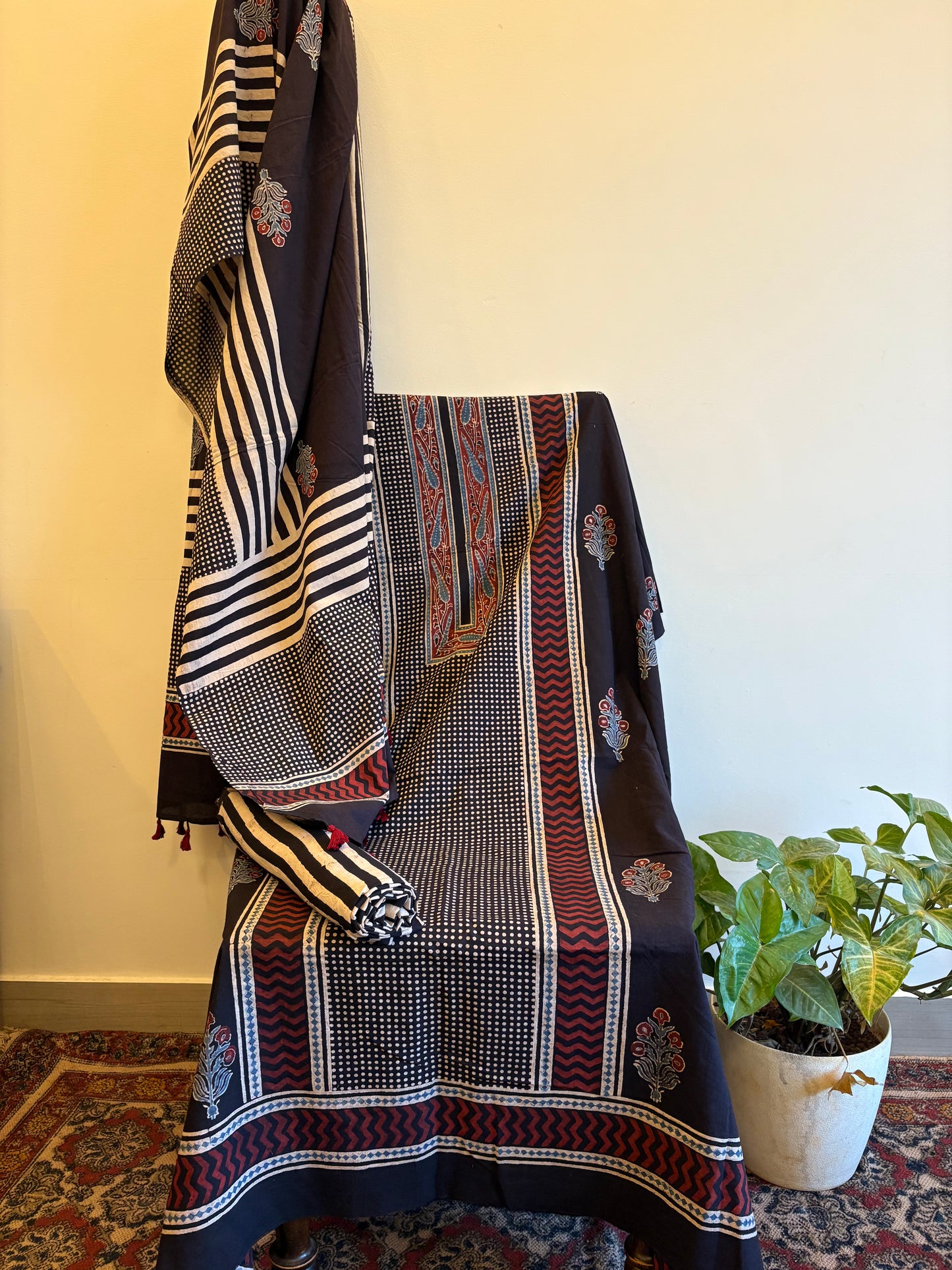 AJRAKH COTTON HANDBLOCK SUIT SET (3Piece)