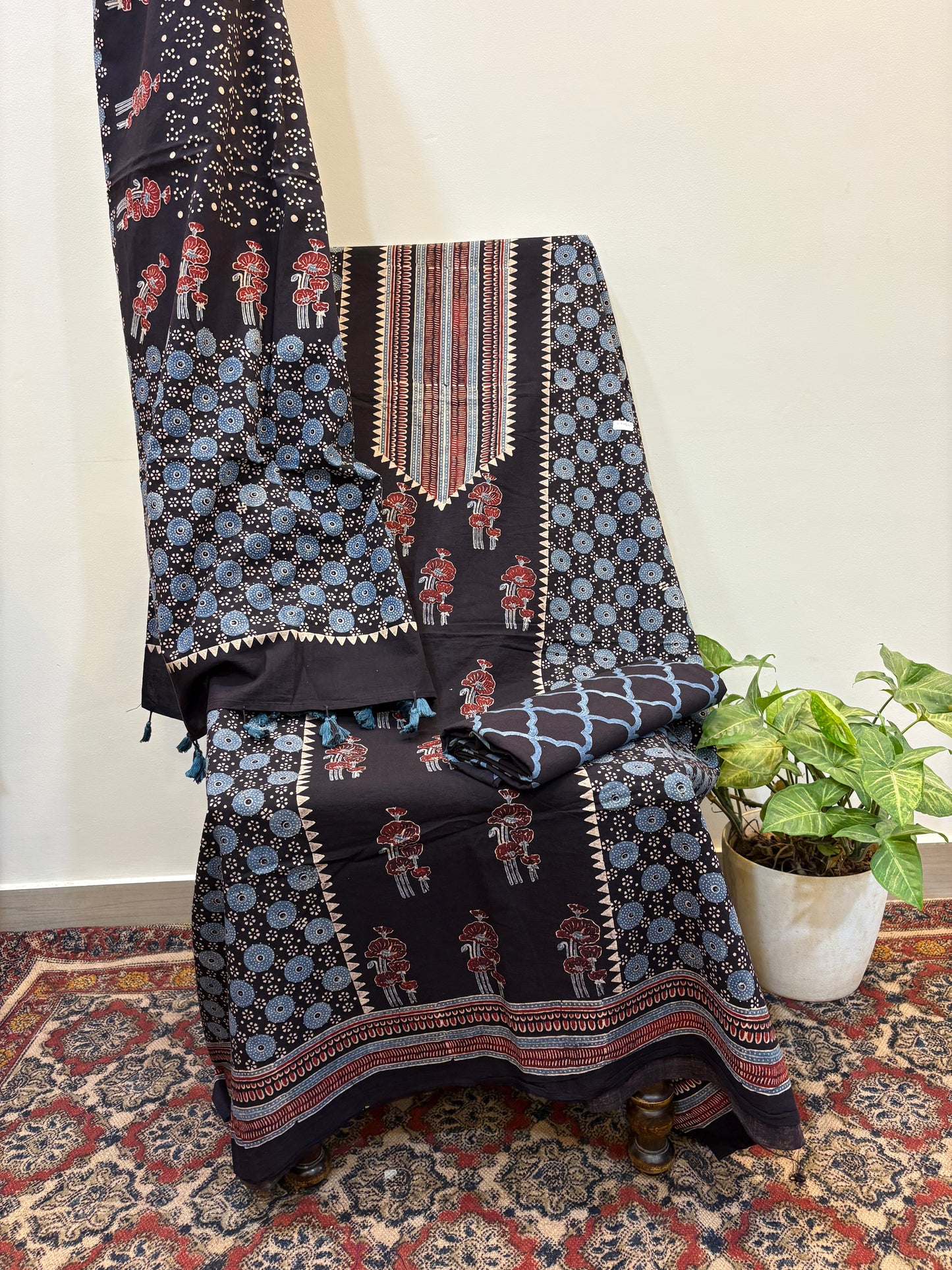 AJRAKH COTTON HANDBLOCK SUIT SET (3Piece)