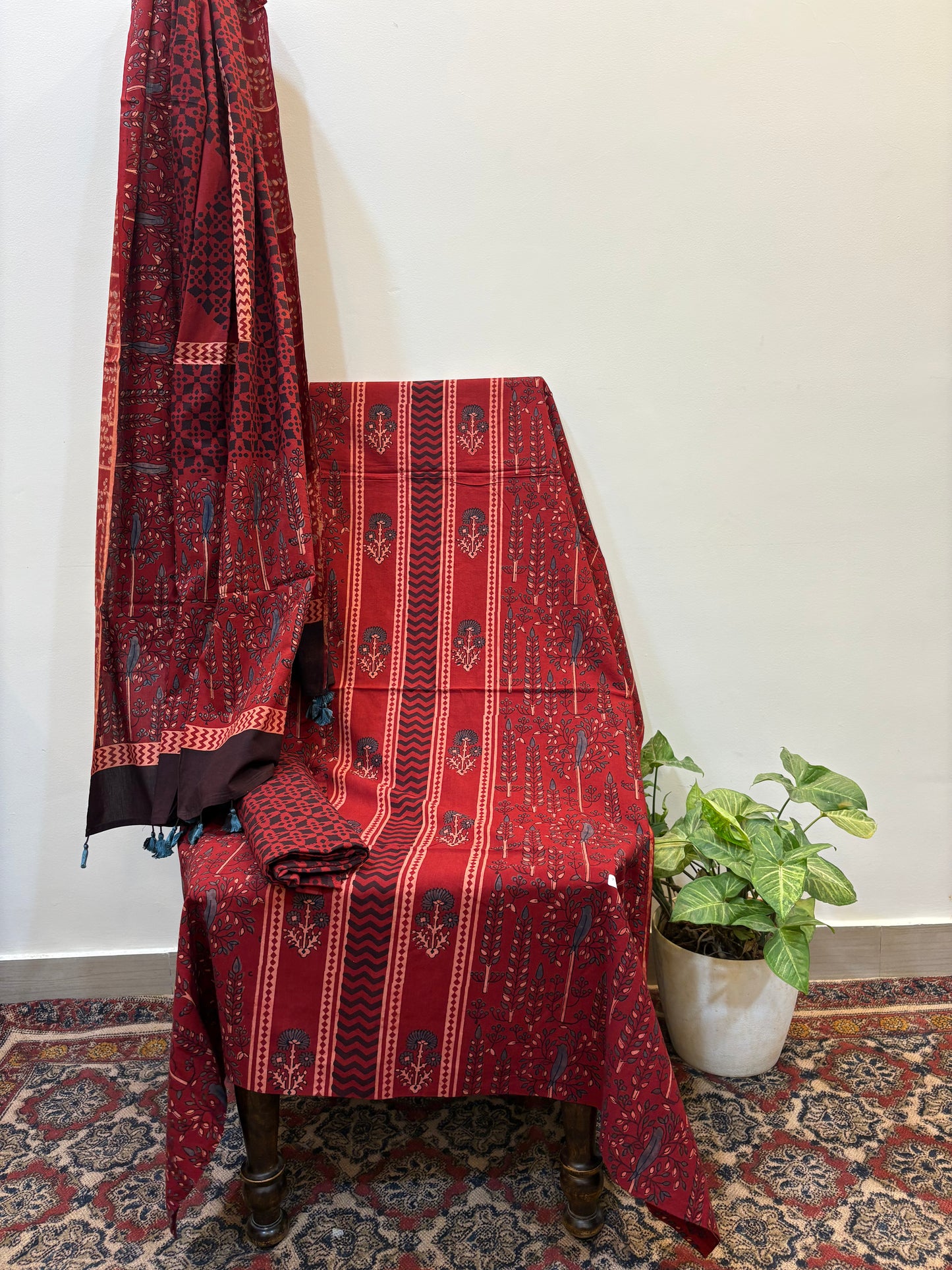 AJRAKH COTTON HANDBLOCK SUIT SET (3Piece)