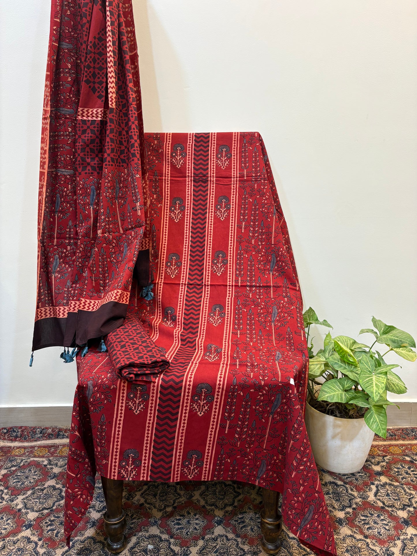 AJRAKH COTTON HANDBLOCK SUIT SET (3Piece)