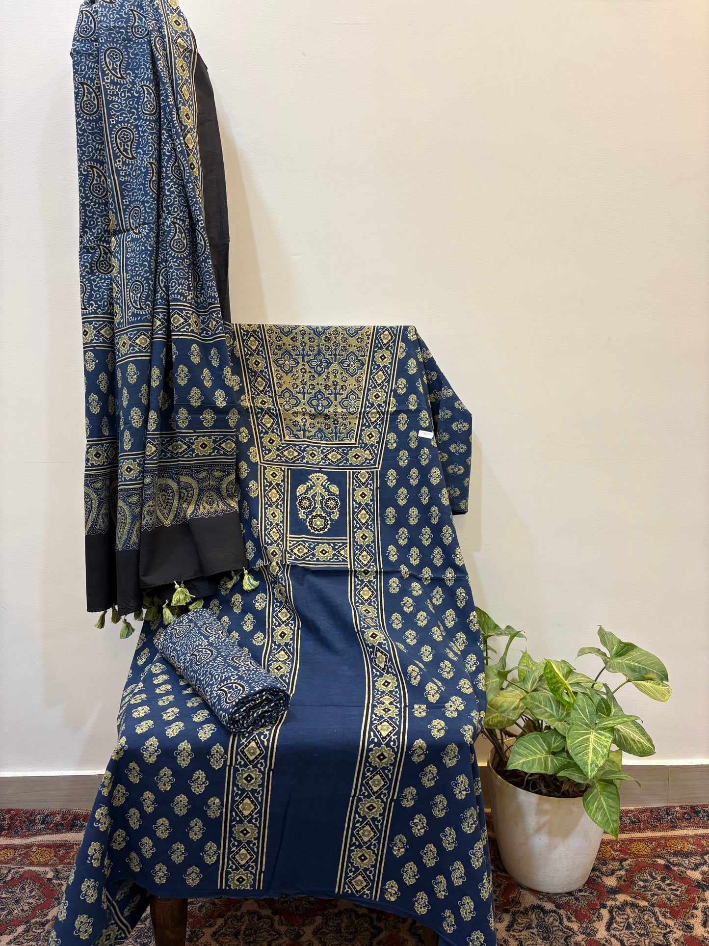 AJRAKH COTTON HANDBLOCK SUIT SET (3Piece)