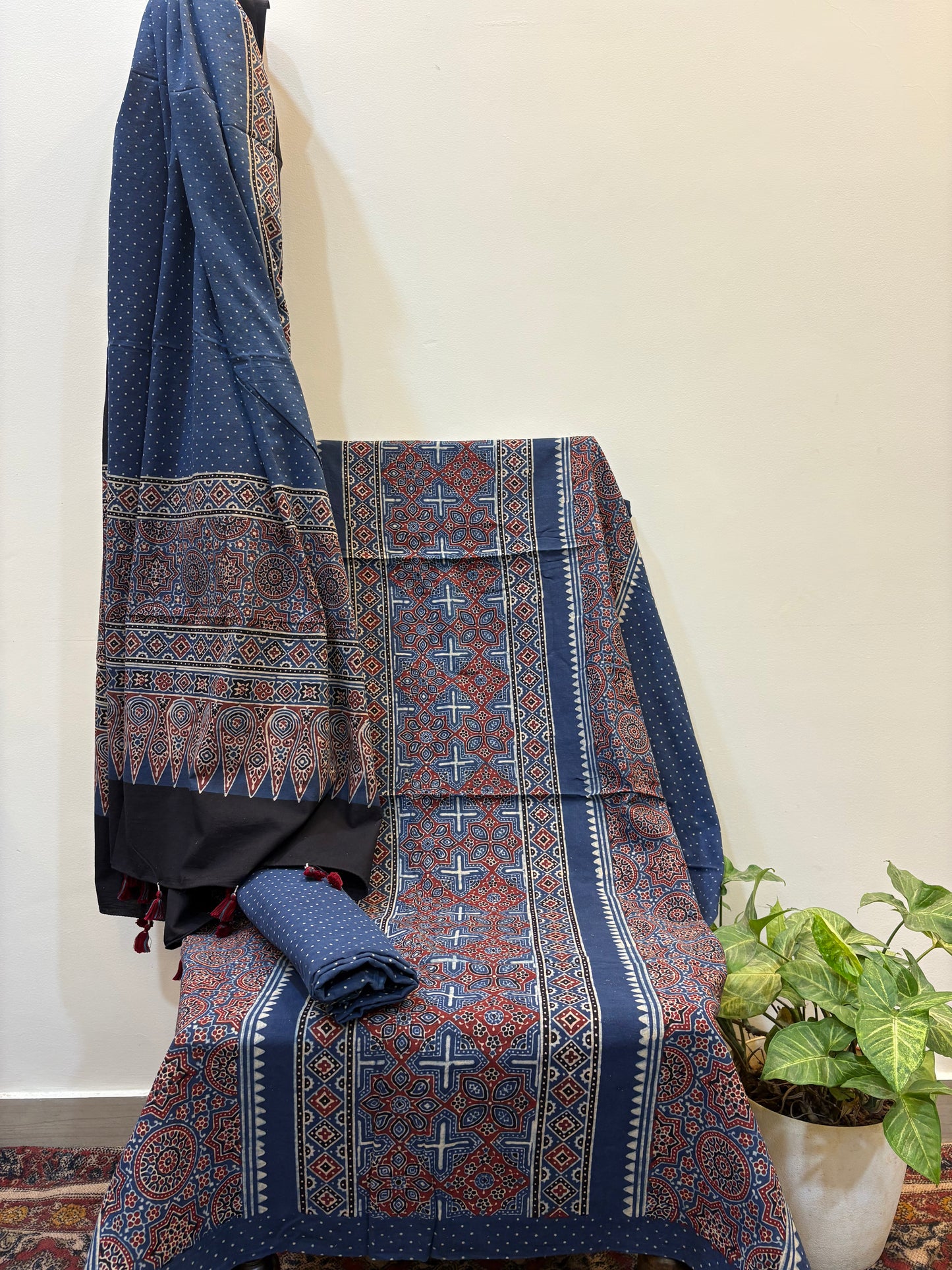 AJRAKH COTTON HANDBLOCK SUIT SET (3Piece)