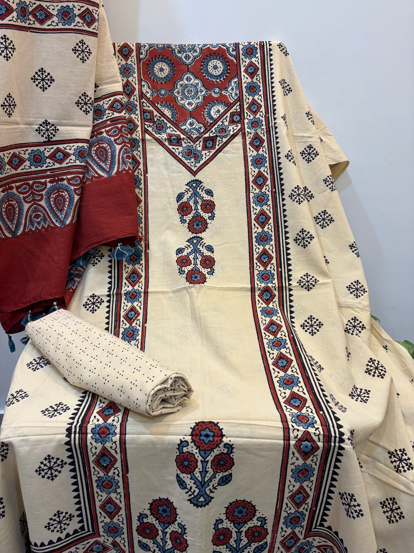 AJRAKH COTTON HANDBLOCK SUIT SET (3Piece)