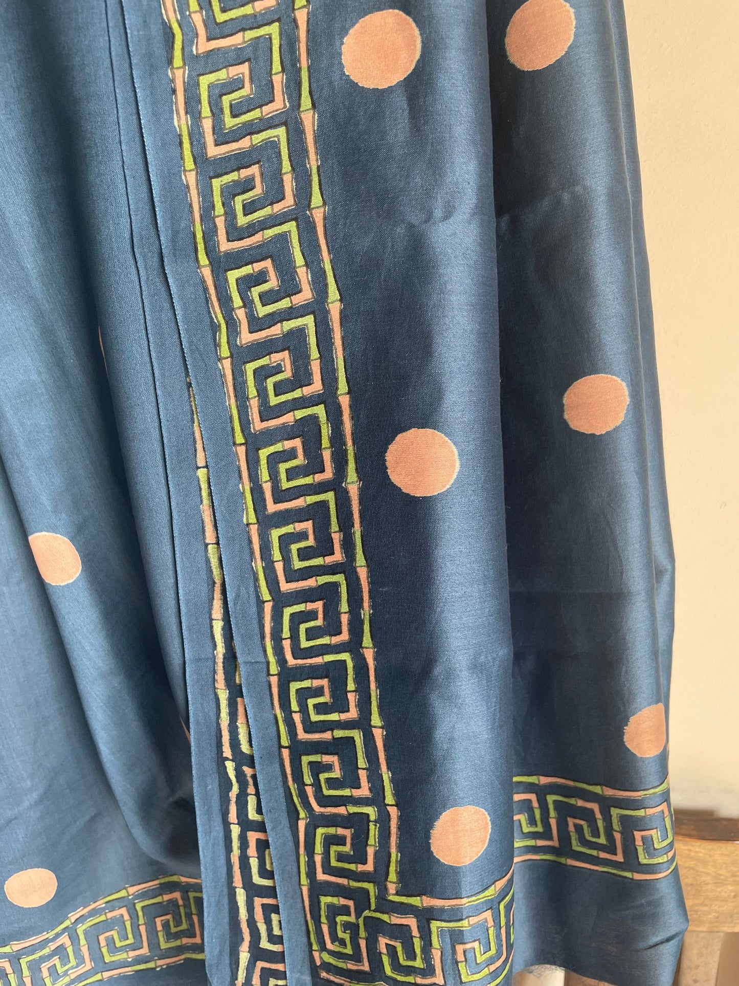 Indigo Chanderi Saree (polka dot)