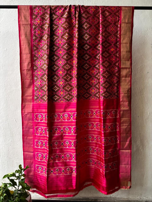 Silk Double Ikkat Saree