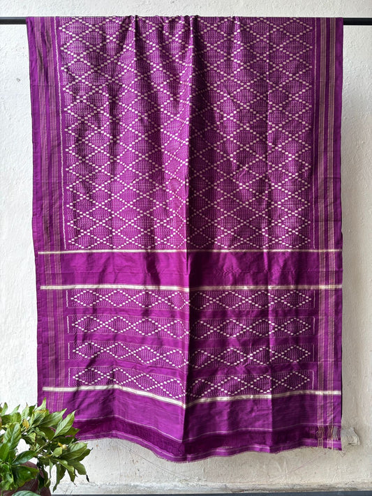 Mulberry Silk  Ikkat Saree