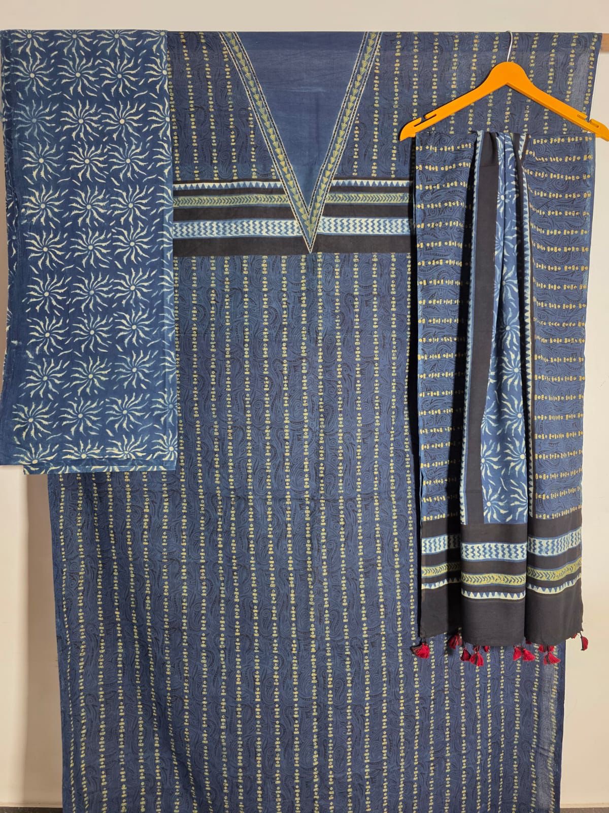 AJRAKH COTTON HANDBLOCK SUIT SET (3Piece)