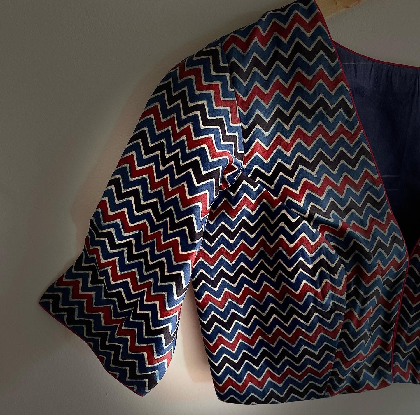 Chevron Modal Silk Blouse