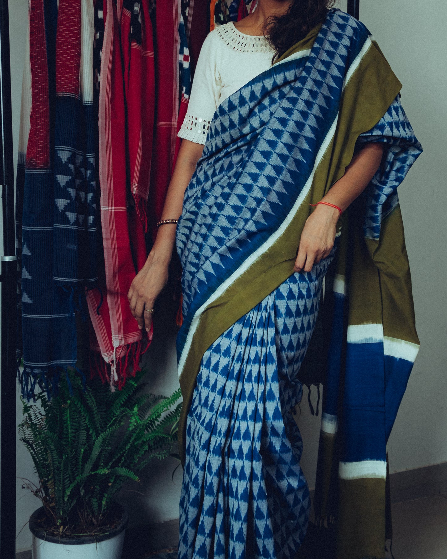 DOUBLE IKKAT COTTON SAREE