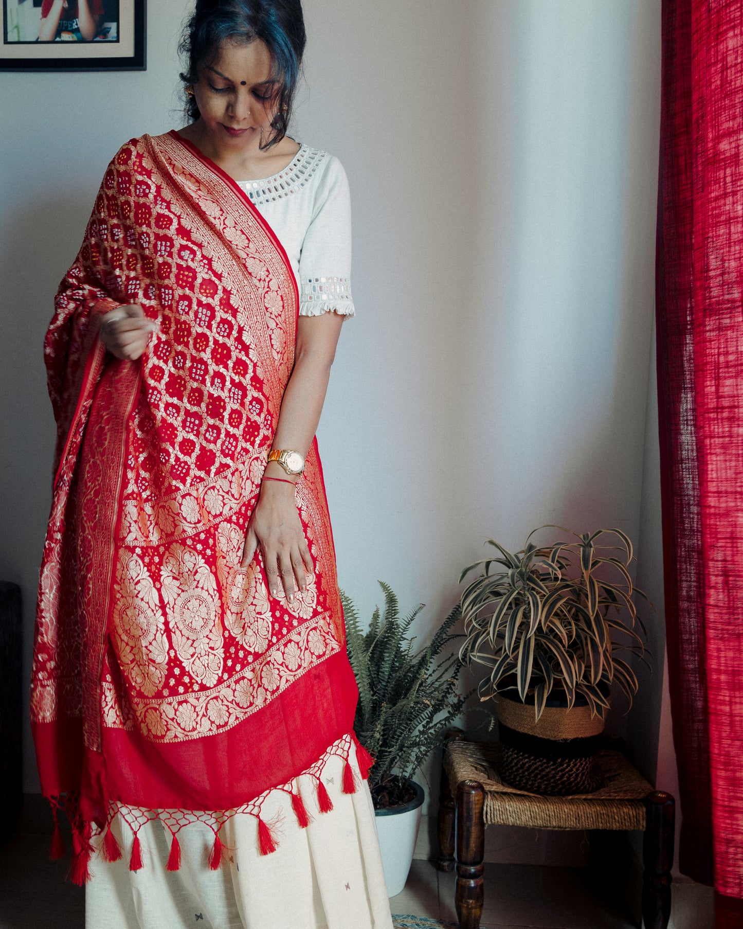 HANDLOOM GEORGETTE BANARSI DUPATTA