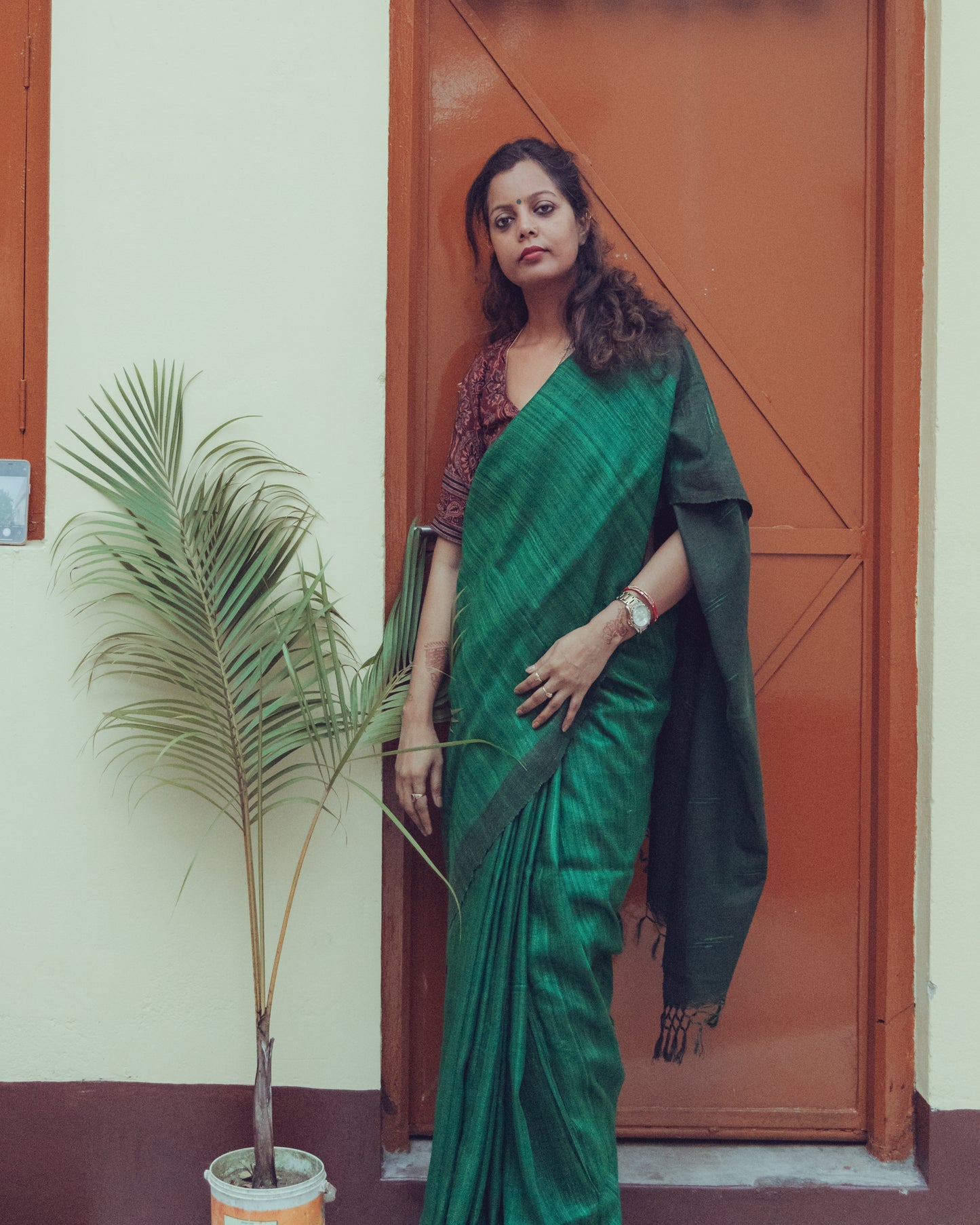 Handloom Tussar Silk Saree