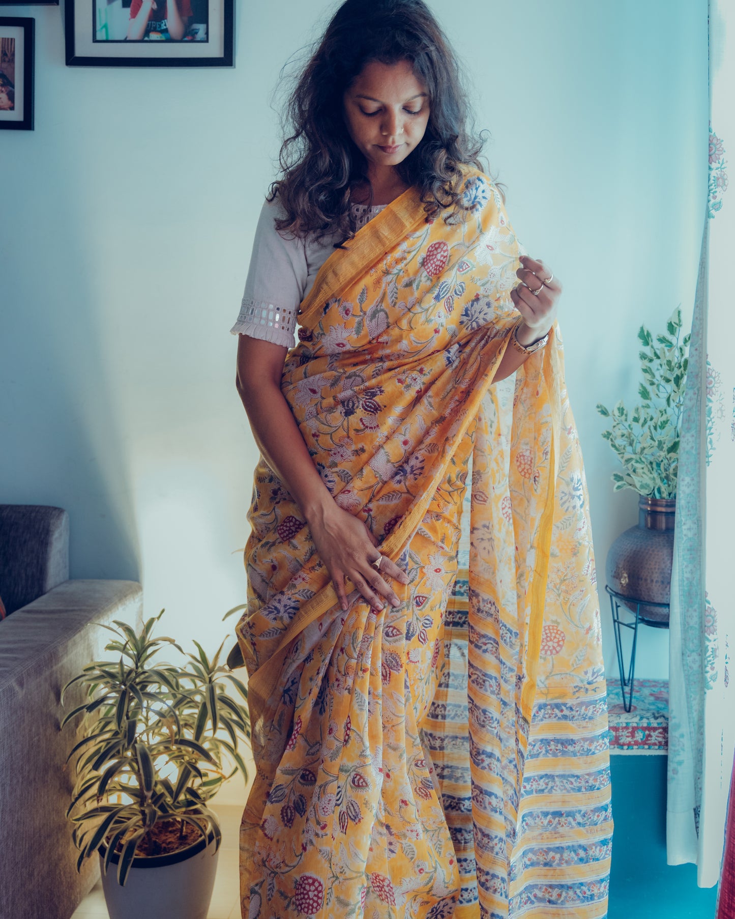 Maheshwari  Silk-cotton  Saree