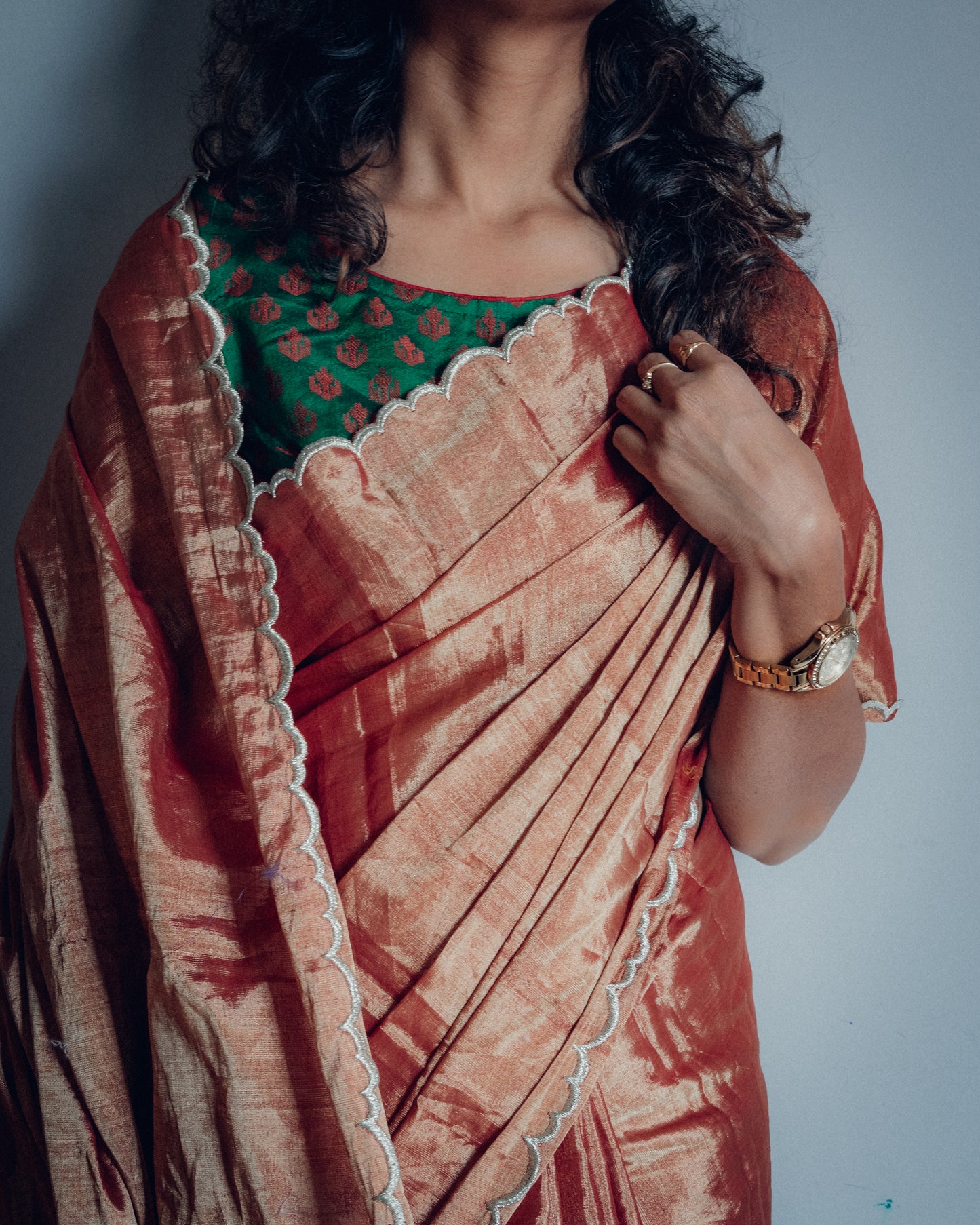 Tissue Chanderi Silk Saree