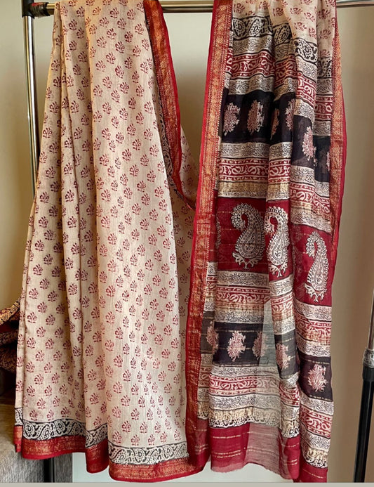 Maheshwari Bagh Print Saree