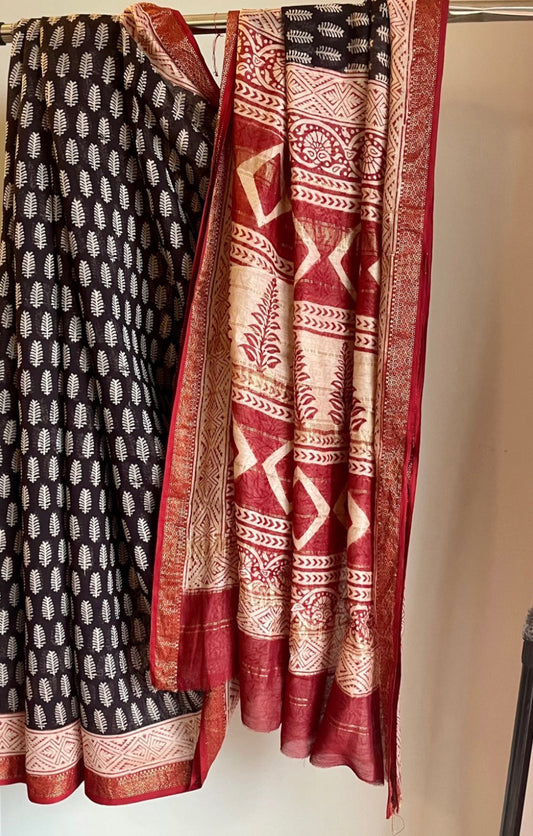 Maheshwari Bagh Print Saree.