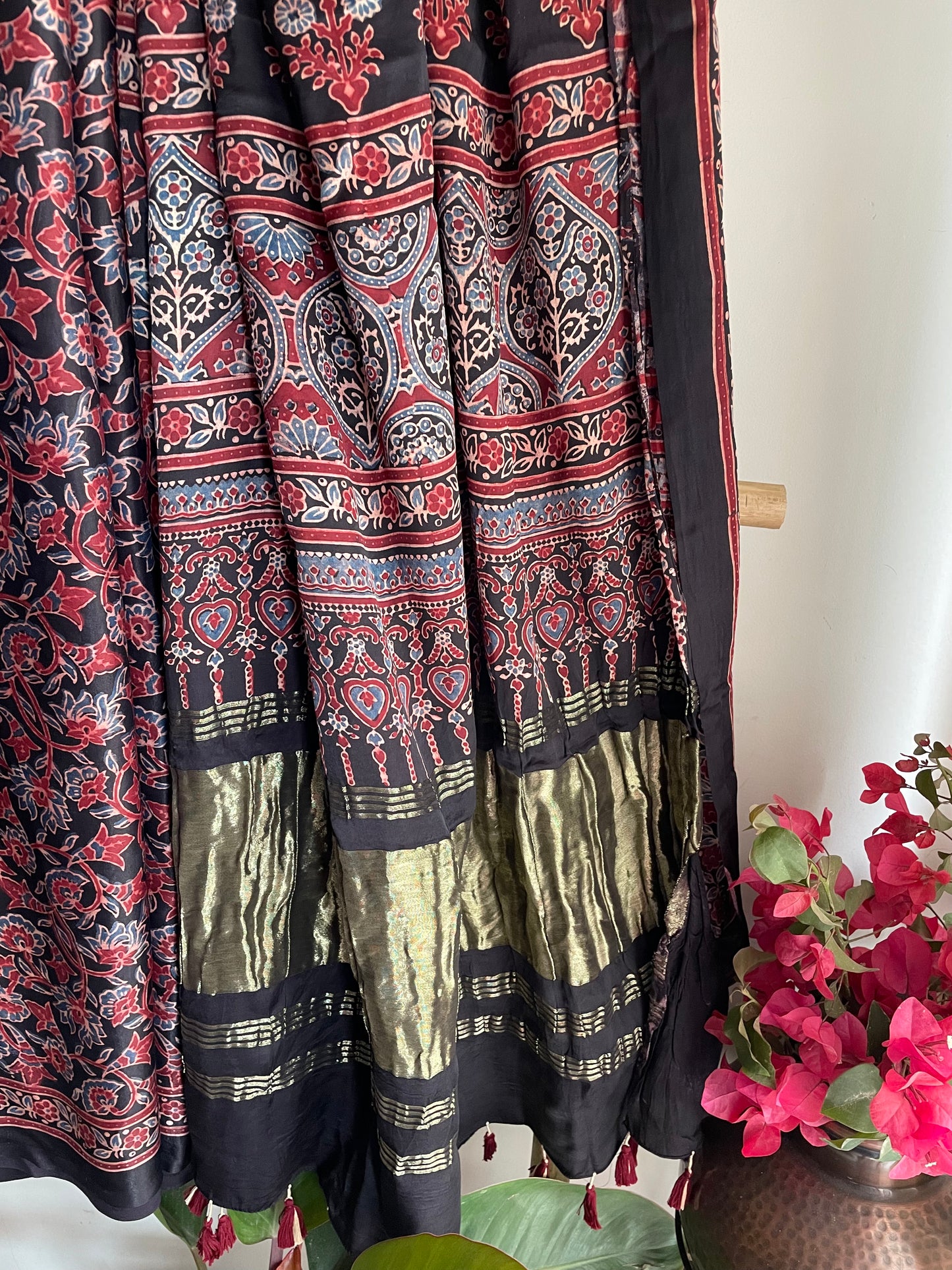 AJRAKH MODAL SILK  SAREE