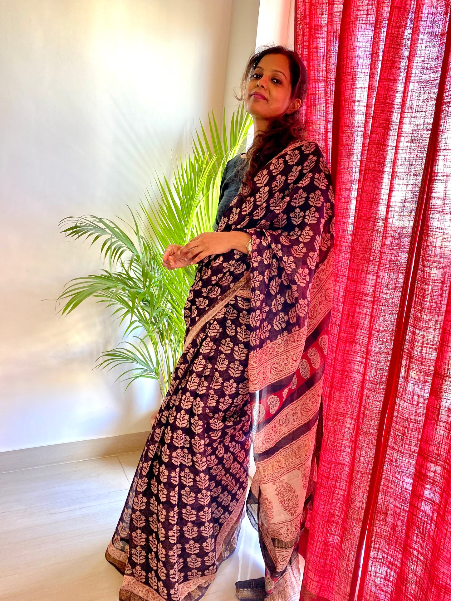 Maheshwari Bagh Print Saree