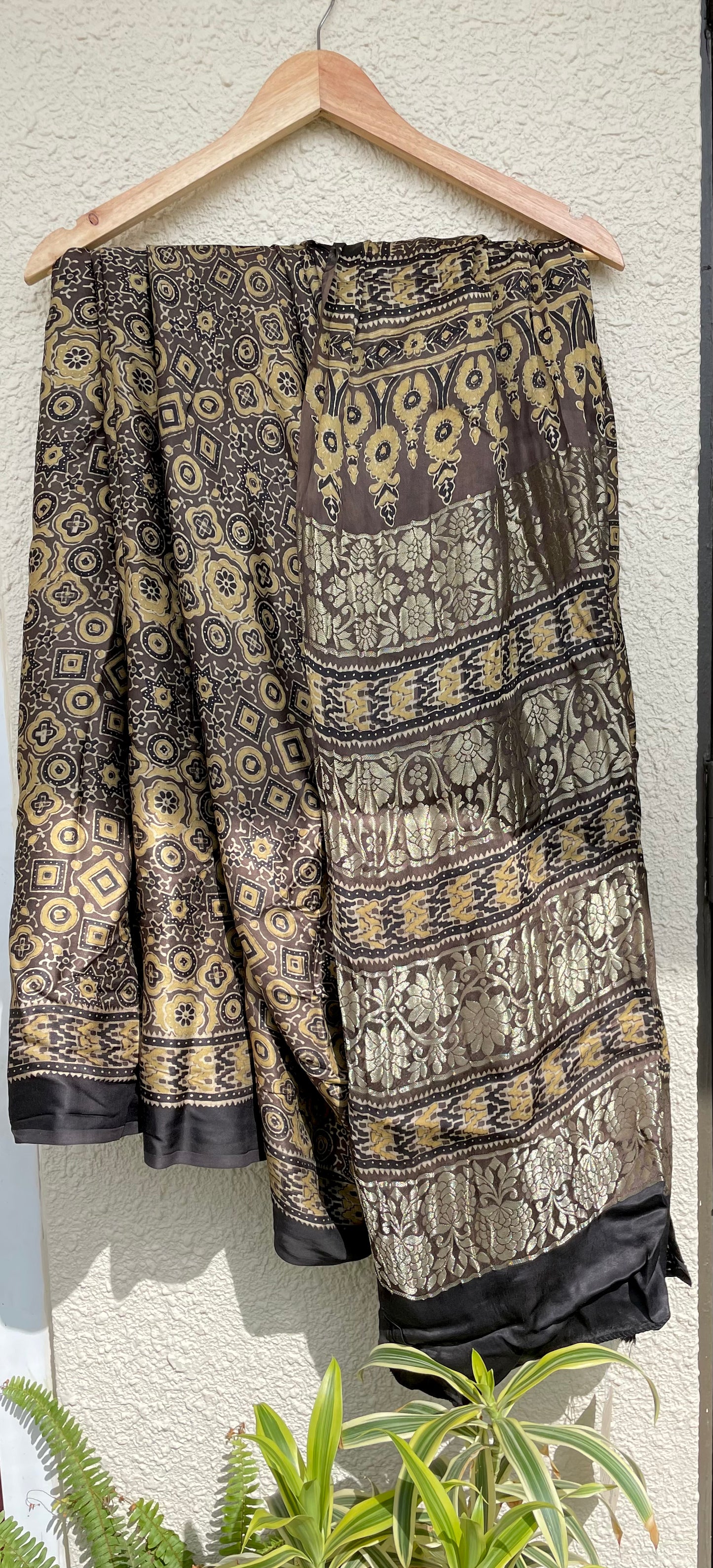 AJRAKH MODAL SILK  SAREE