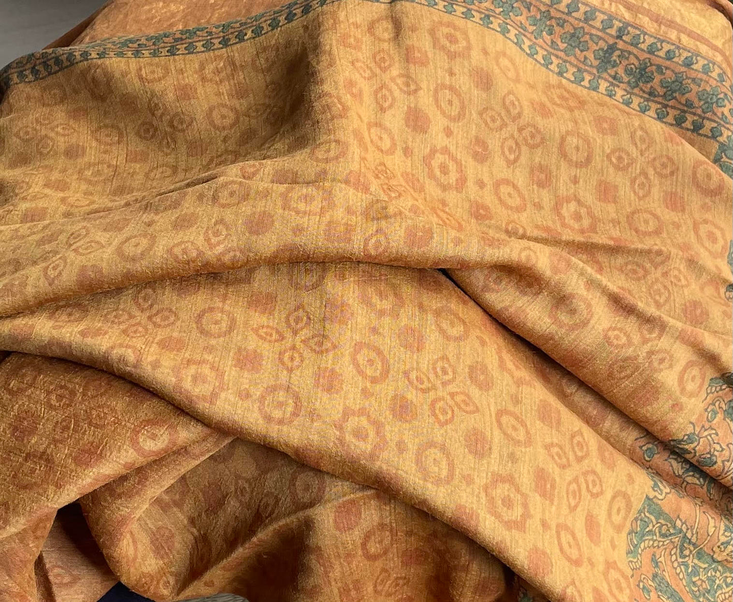 AJRAKH TUSSAR SILK SAREE